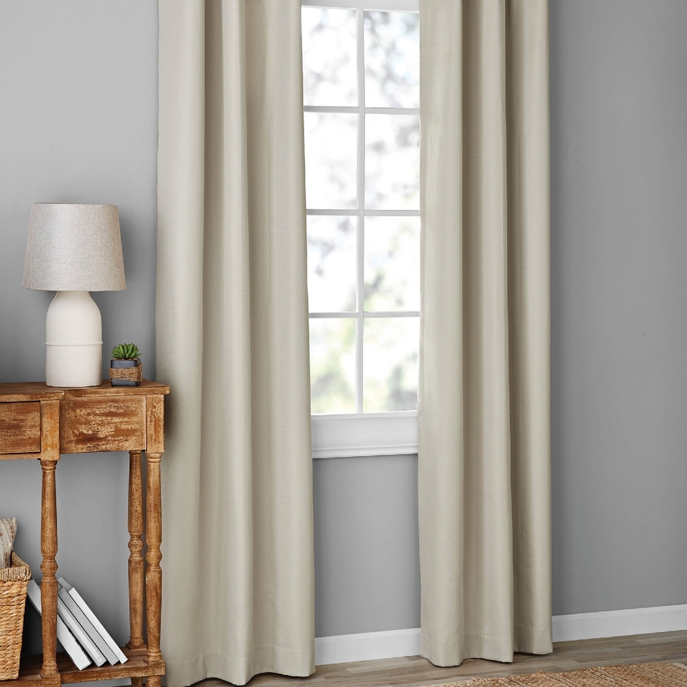 Beige room darkening curtains 37"x84" each